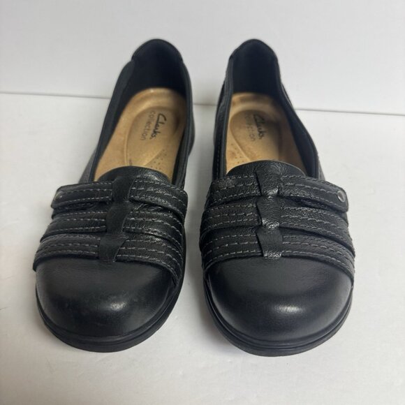 Clarks Women's Carleigh Eliza Flat Black Size 8.5 M - Picture 3 of 5